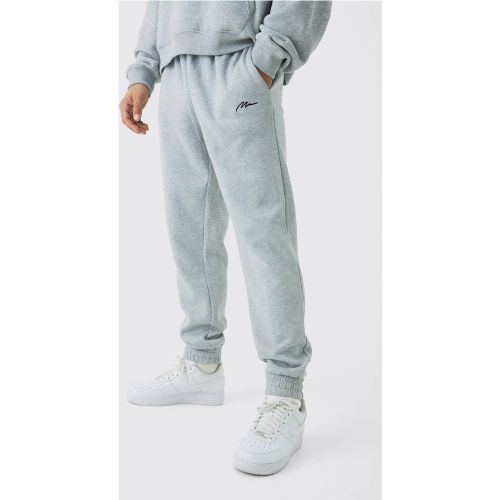 Pantaloni tuta Regular Fit Basic con firma Man - boohoo - Modalova