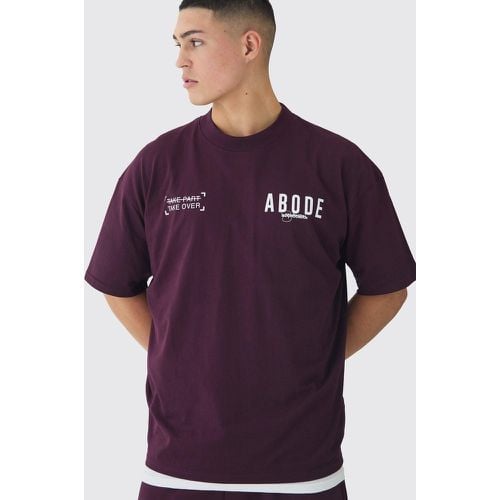 T-shirt oversize pesante Abode con girocollo esteso - boohoo - Modalova