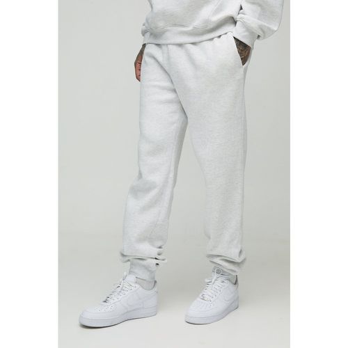 Pantaloni tuta Tall Regular Fit grigi in mélange con firma Man - boohoo - Modalova