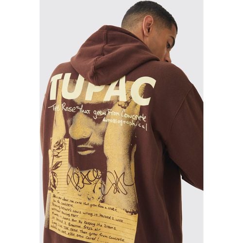 Sudadera Oversize Con Lavado A La Piedra Y Estampado De Tupac - boohoo - Modalova