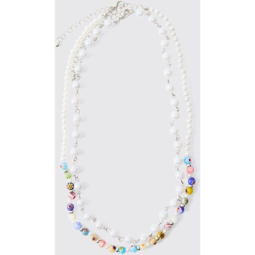 Bead Layer Chain Necklace - boohoo - Modalova