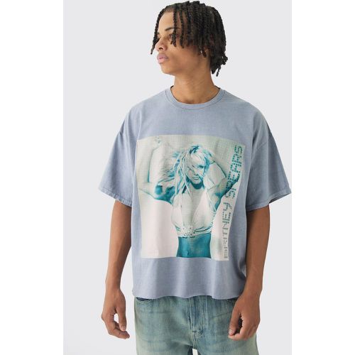 T-shirt squadrata oversize ufficiale Britney Spears in lavaggio slavato - boohoo - Modalova