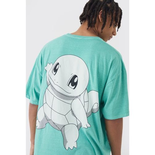 Camiseta Oversize De Pokemon Con Cuello Extendido Y Estampado De Squirtle - boohoo - Modalova