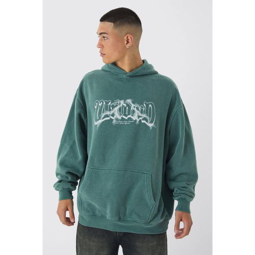 Sudadera Oversize Con Capucha Y Estampado Renacentista Worldwd Desteñido - boohoo - Modalova