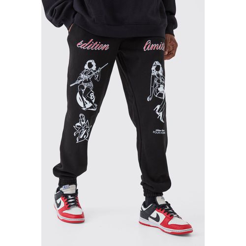 Pantalón Deportivo Tall Oversize Con Estampado Estilo Pinup - boohoo - Modalova