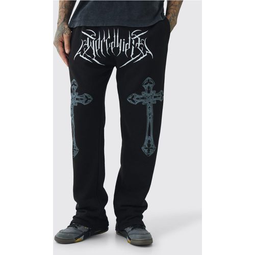 Pantalón Deportivo Tall Holgado Con Cruces Worldwide - boohoo - Modalova