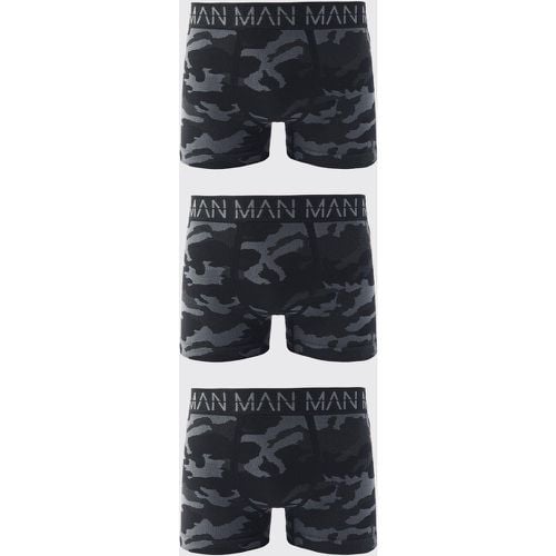 Boxer Man Active in fantasia militare senza cuciture - set di 3 paia - boohoo - Modalova