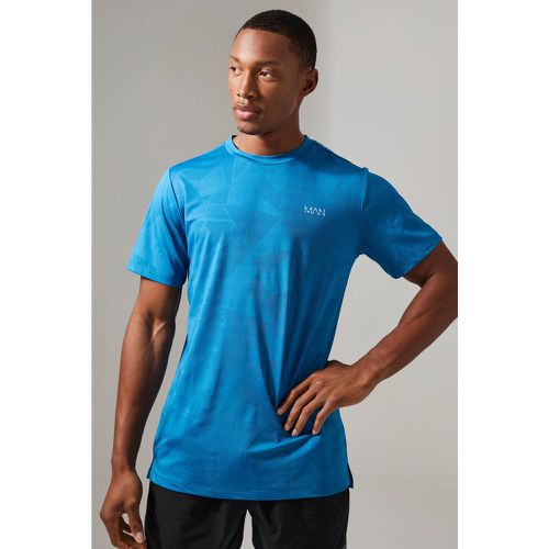 Camiseta Man Active Regular De Jacquard Con Estampado Geométrico - boohoo - Modalova