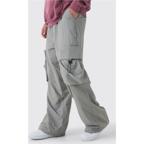 Pantaloni Cargo da paracadutista resistenti all'acqua con vita elasticizzata - boohoo - Modalova