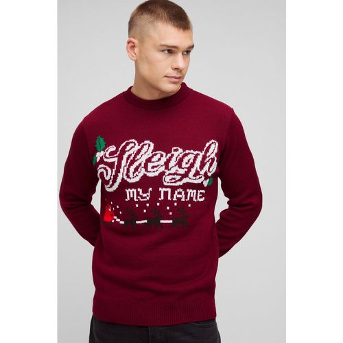 Jersey Regular Navideño Con Estampado Trineo Y Mi Nombre - boohoo - Modalova