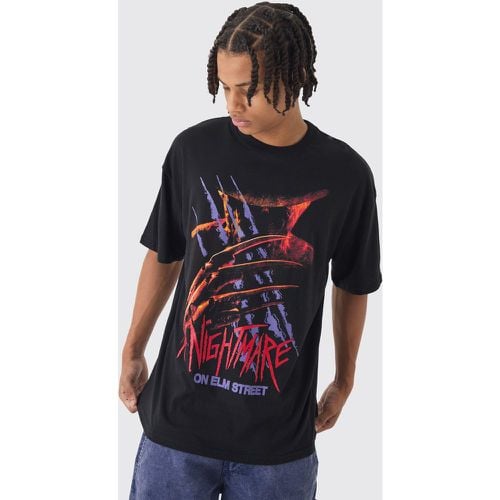 Camiseta Oversize Con Estampado De Nightmare On Elm Street - boohoo - Modalova