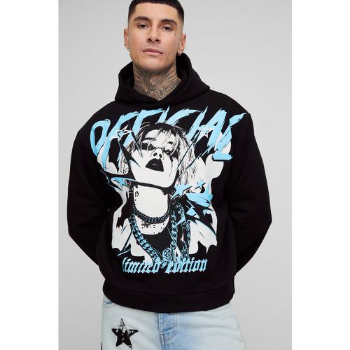 Sudadera Tall Oversize Recta Con Capucha Y Estampado Official Tour A Gran Escala - boohoo - Modalova