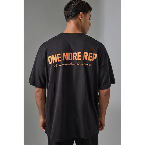 Camiseta Man Active Oversize Con Estampado One More Rep - boohoo - Modalova