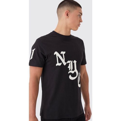 Camiseta Ajustada Con Estampado Nyc - boohoo - Modalova