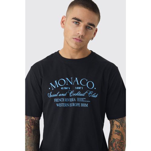 T-shirt con stampa Monaco sul retro - boohoo - Modalova