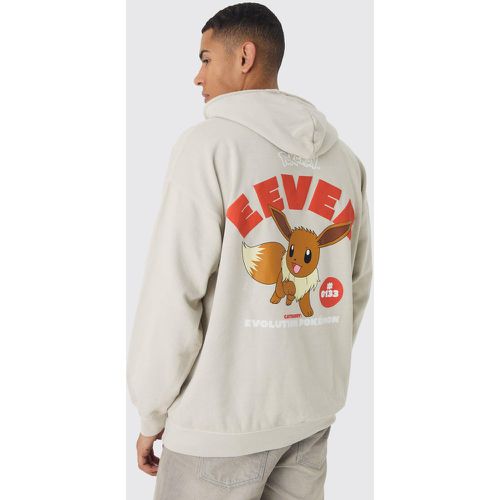 Sudadera Oversize Con Capucha Y Estampado De Pokemon Eevee - boohoo - Modalova