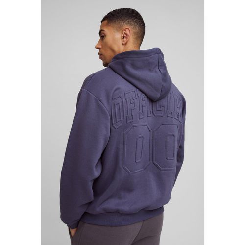 Sudadera Oversize Official Universitaria Con Capucha, Cremallera Y Relieve - boohoo - Modalova