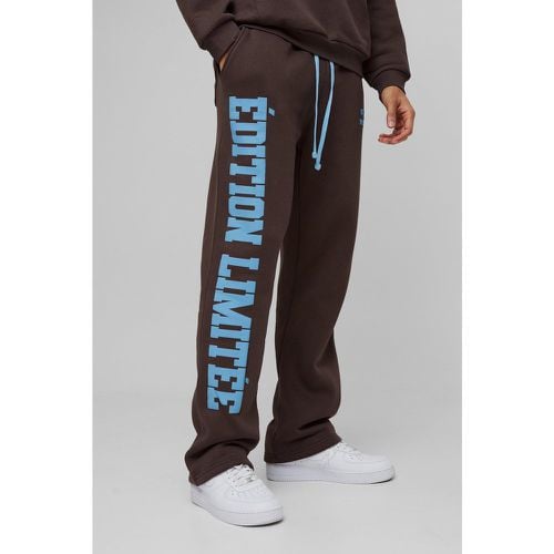 Pantalón Deportivo Holgado Con Estampado Edition En Relieve - boohoo - Modalova