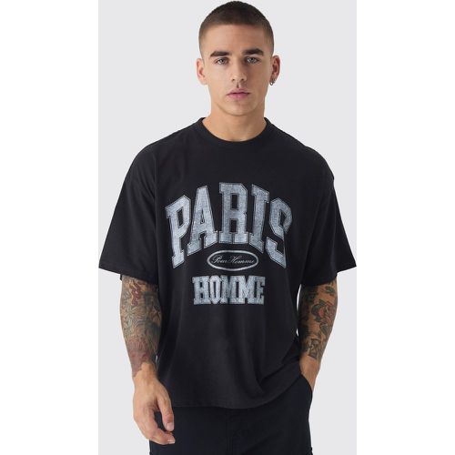 Camiseta Oversize Recta Con Estampado De Paris - boohoo - Modalova