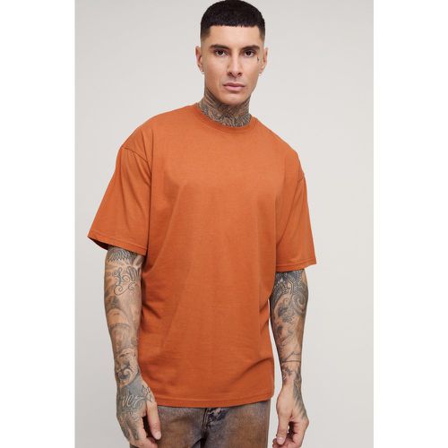 T-shirt Tall oversize color ruggine - boohoo - Modalova