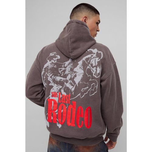 Sudadera Con Capucha Y Estampado Rodeo Western 3D Desteñido - boohoo - Modalova