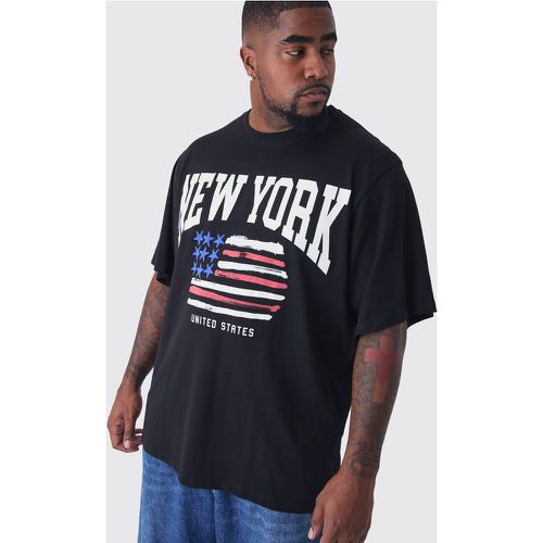 Camiseta Plus Negra Con Estampado De New York - boohoo - Modalova