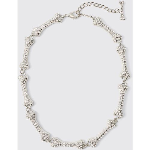 Collana in argento con osso ghiacciato - boohoo - Modalova