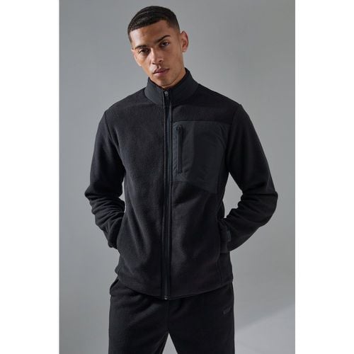 Felpa Man Active in fleece con zip - boohoo - Modalova