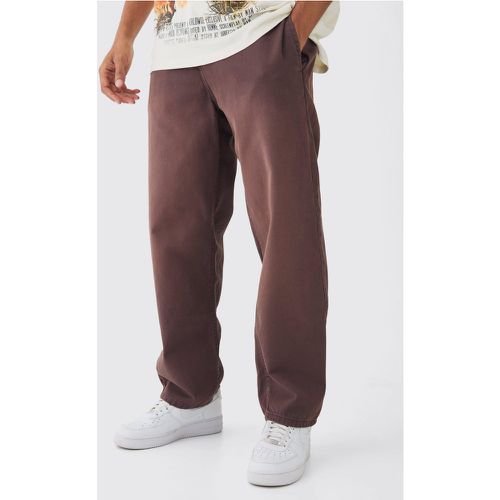 Pantaloni Skater in twill con vita fissa - boohoo - Modalova