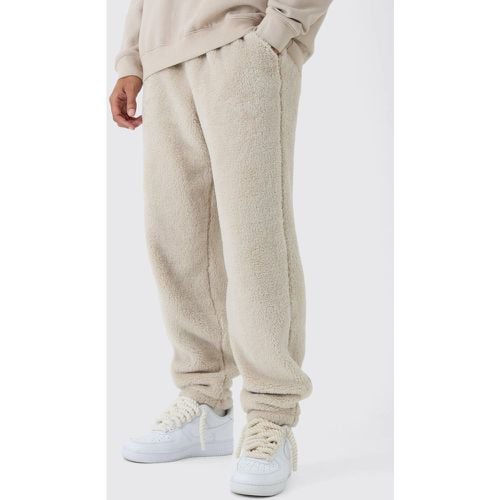 Pantaloni tuta da casa oversize in pile borg - boohoo - Modalova