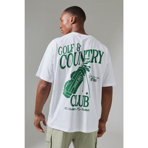 Camiseta Man Active Oversize Con Estampado De Golf Y Club De Campo - boohoo - Modalova
