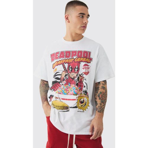 T-shirt oversize ufficiale Deadpool con stampa di cereali - boohoo - Modalova