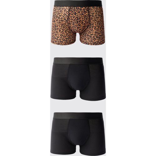 Pack De 3 Bóxers Man Con Estampado De Leopardo - boohoo - Modalova