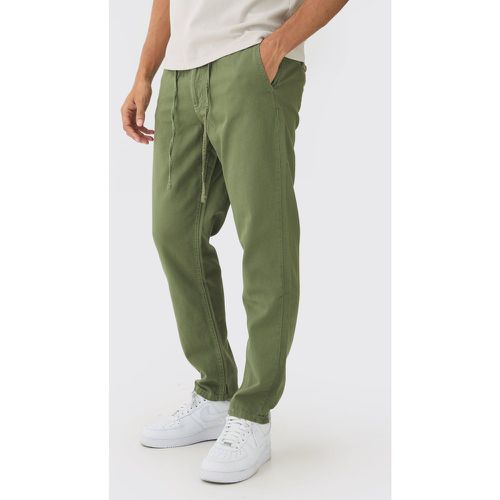 Pantalón Chino Ajustado Con Cordones Elásticos En Color Caqui - boohoo - Modalova