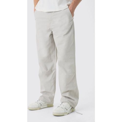 Pantaloni rilassati in nylon ripstop con trama - boohoo - Modalova