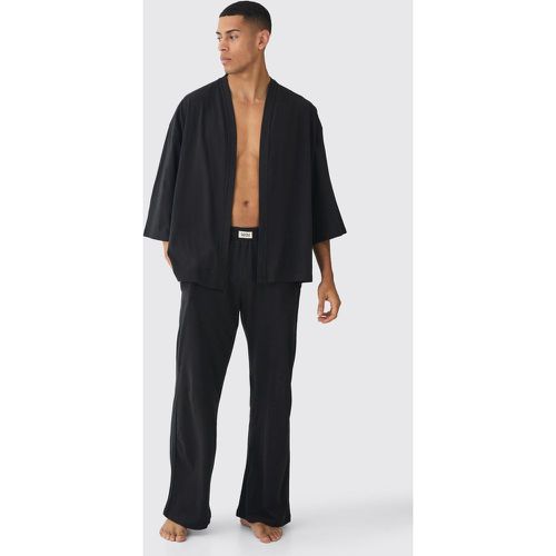 Conjunto De Pantalón De Pernera Ancha Y Kimono Oversize - boohoo - Modalova