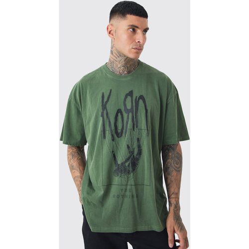 T-shirt Tall ufficiale con stampa Korn - boohoo - Modalova