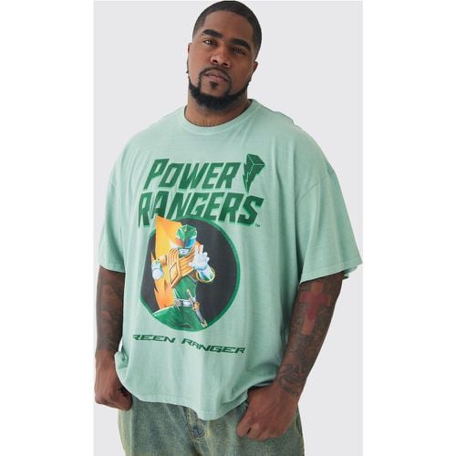 T-shirt Plus Size con stampa ufficiale Power Ranger - boohoo - Modalova