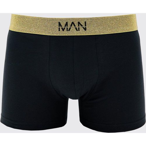 Boxer neri Man Dash color oro con fascia in vita - boohoo - Modalova