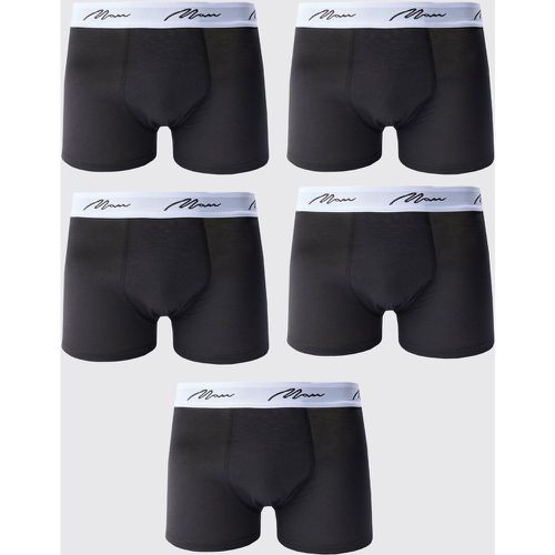 Boxer con firma Man - set di 5 paia - boohoo - Modalova