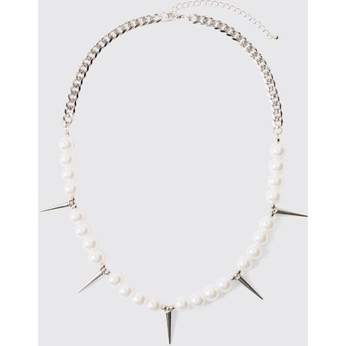 Collana con pendente di perle e punte - boohoo - Modalova