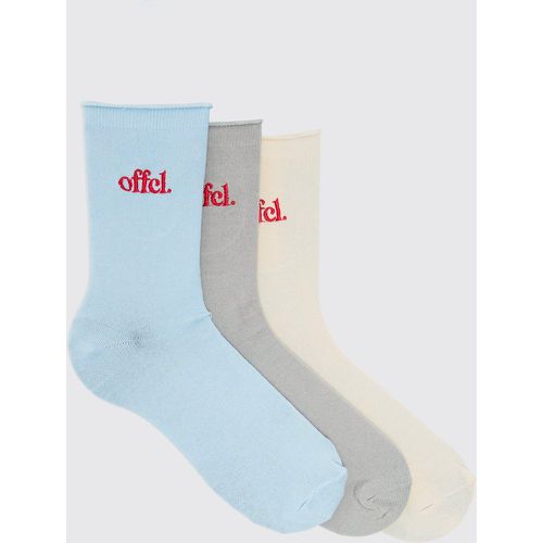 Pack De 3 Pares De Calcetines Offcl Con Filo Enrollado - boohoo - Modalova