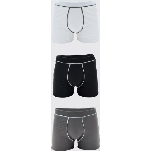 Boxer con cordoncino a contrasto - set di 3 paia - boohoo - Modalova