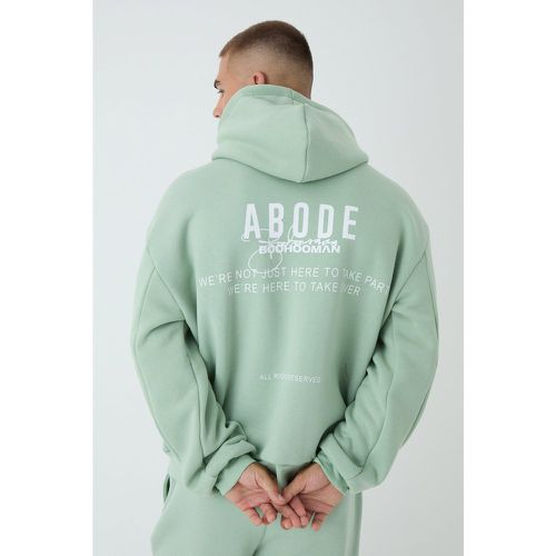 Felpa squadrata oversize ABODE con cappuccio - boohoo - Modalova