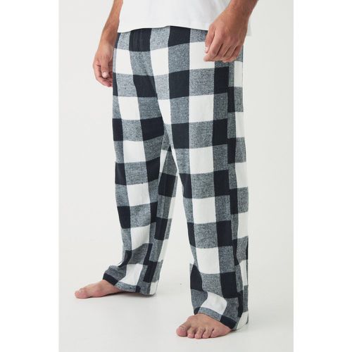 Pantalón Plus Para Estar En Casa Gris De Cuadros Cardados - boohoo - Modalova