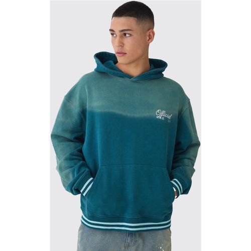 Sudadera Oversize Recta De Tela Rizo Gruesa Con Capucha Y Ribetes En Los Filos - boohoo - Modalova