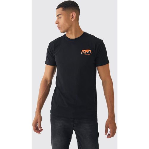 T-shirt Slim Fit con grafica Man - boohoo - Modalova