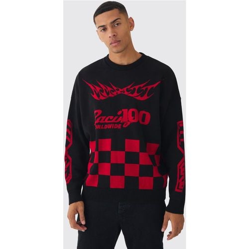 Jersey Oversize Con Estampado Gráfico De Motociclismo - boohoo - Modalova