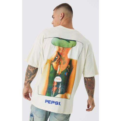 T-shirt oversize ufficiale Pepsi con stampa - boohoo - Modalova