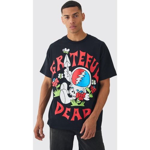 T-shirt oversize ufficiale Grateful Dead con stampa in scala grande - boohoo - Modalova